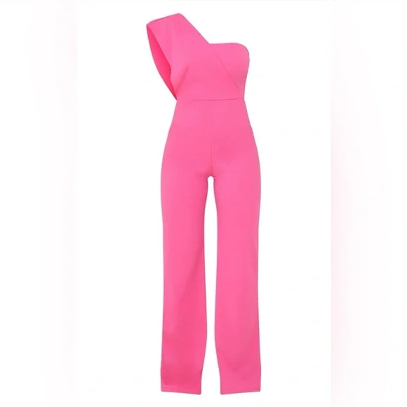 PRETTYLITTLETHING hot pink one should jumpsuit - Picture 3 of 7